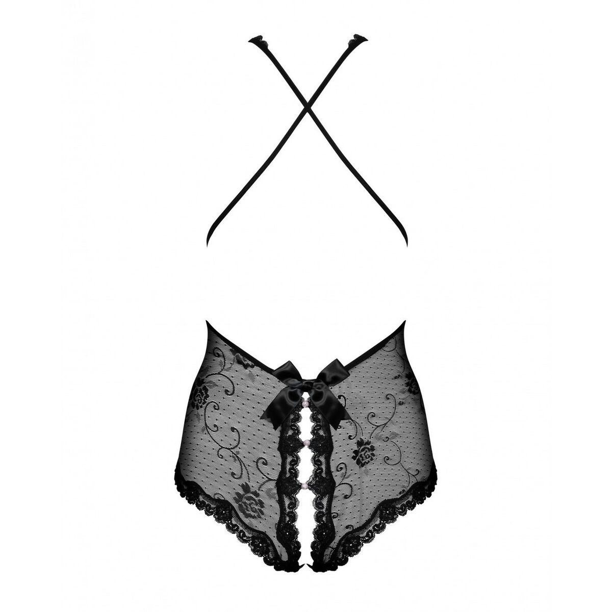 Body Obsessive Fiorenta teddy Μαύρο L/XL